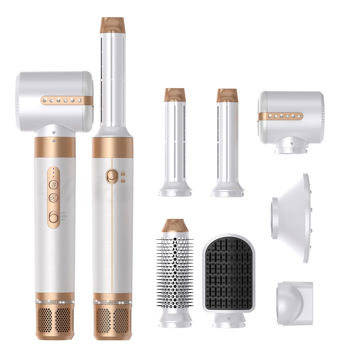 7-in-1 Hot Air Brush & Hair Dryer Styler | Professional Salon Results