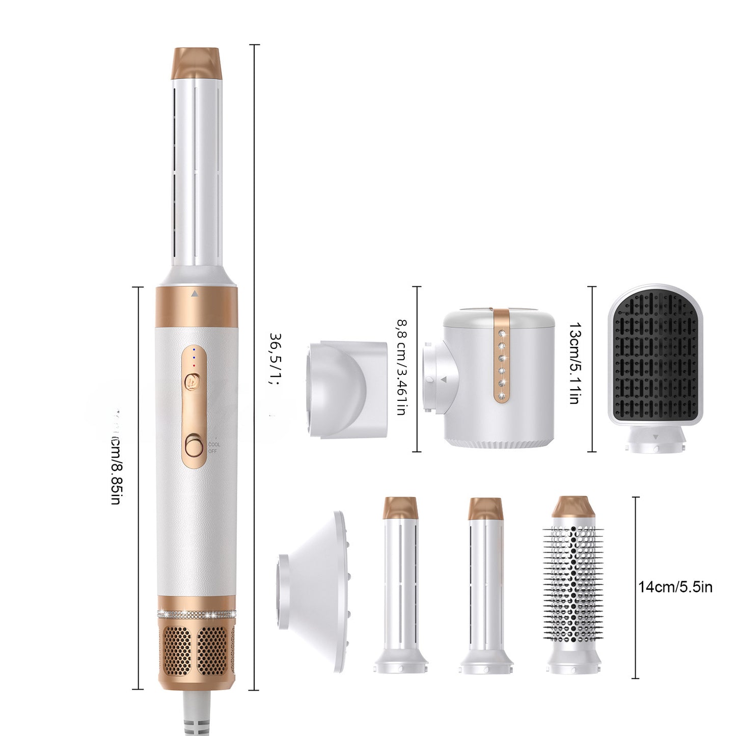 7-in-1 Hot Air Brush & Hair Dryer Styler | Professional Salon Results