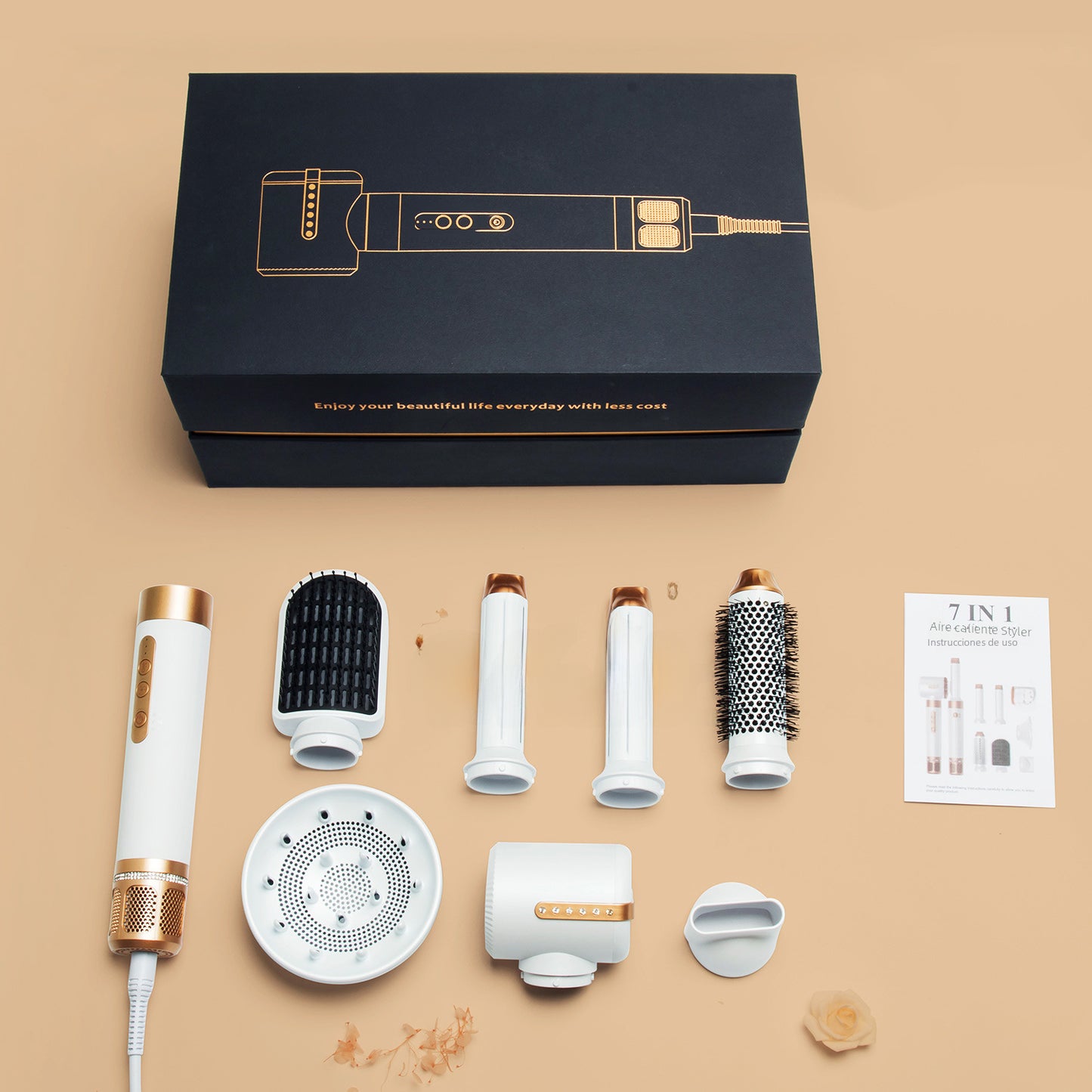 7-in-1 Hot Air Brush & Hair Dryer Styler | Professional Salon Results