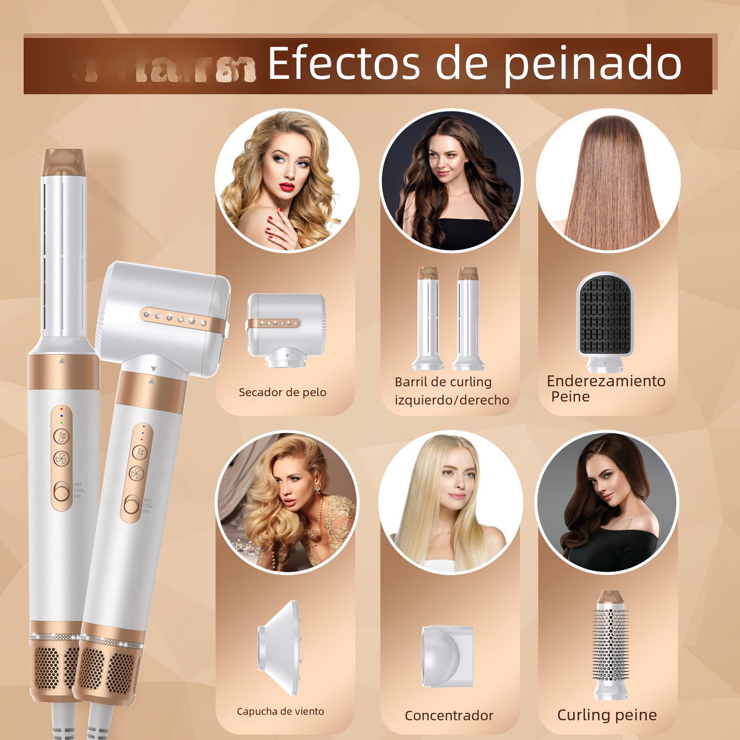 7-in-1 Hot Air Brush & Hair Dryer Styler | Professional Salon Results